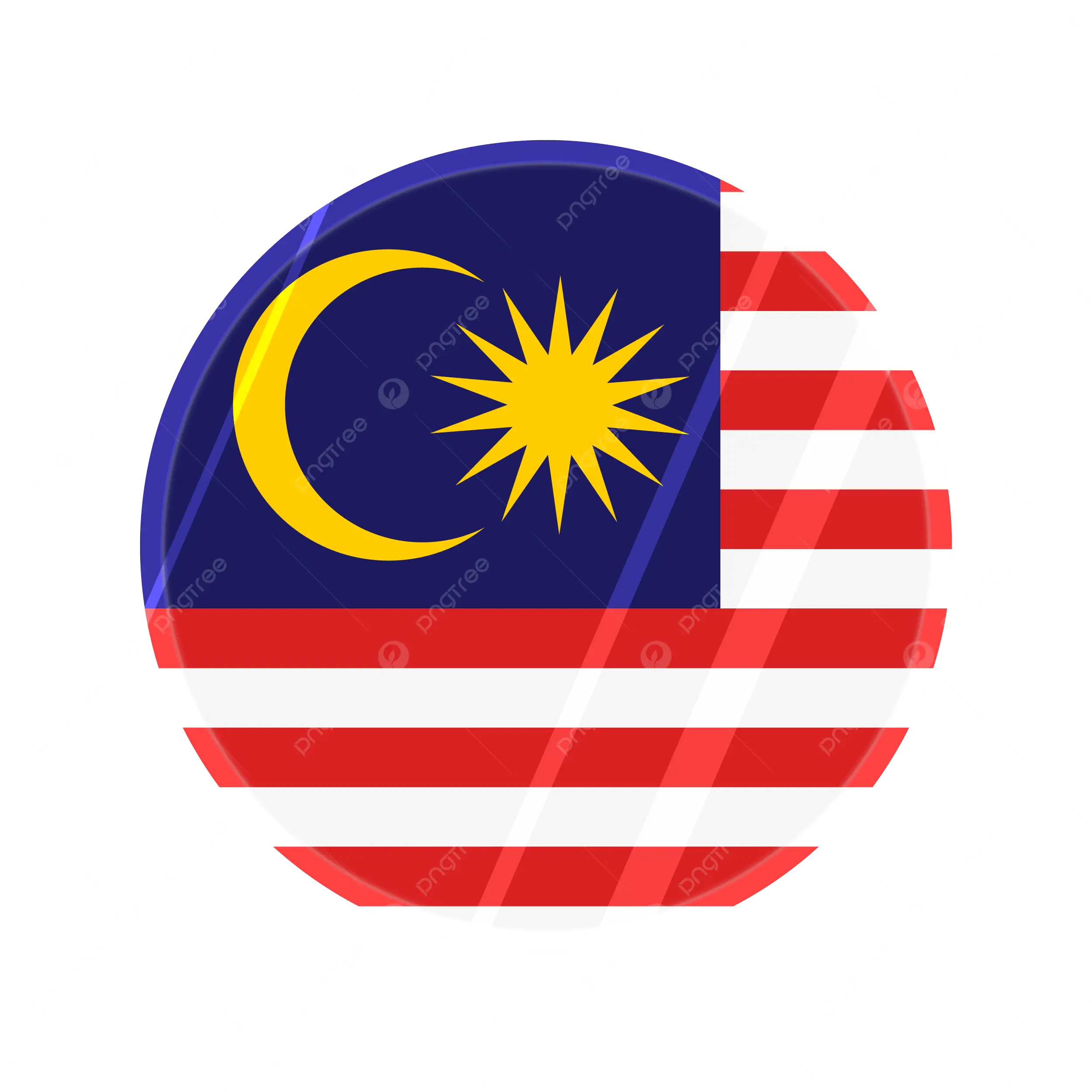 Pngtree Round Malaysia Flag On Transparent Background Vector Png Image 16577195